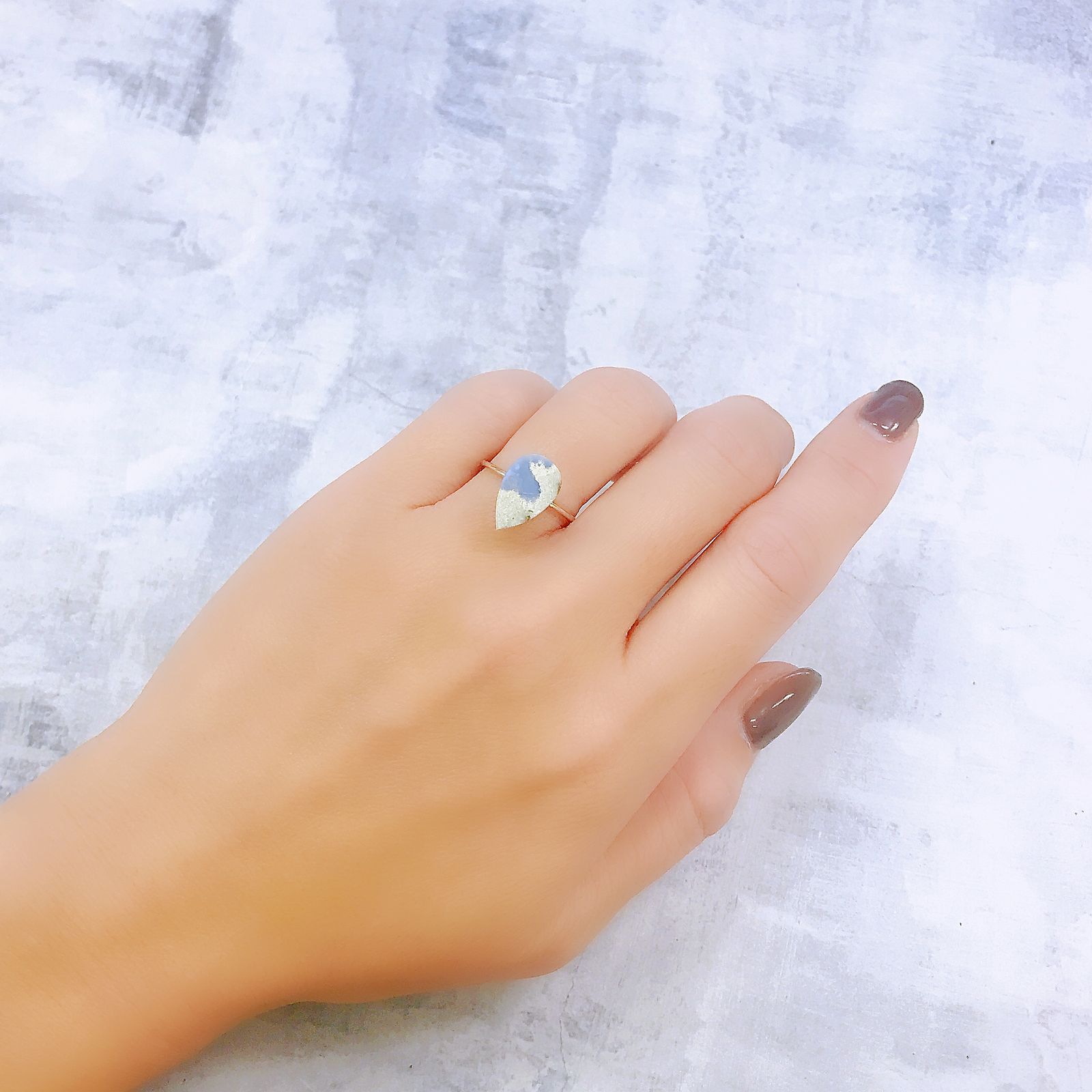 マトリックスブルーオパール アメリカ・オレゴン州産 2.61ct[220917814]13.1x8.3mm前後