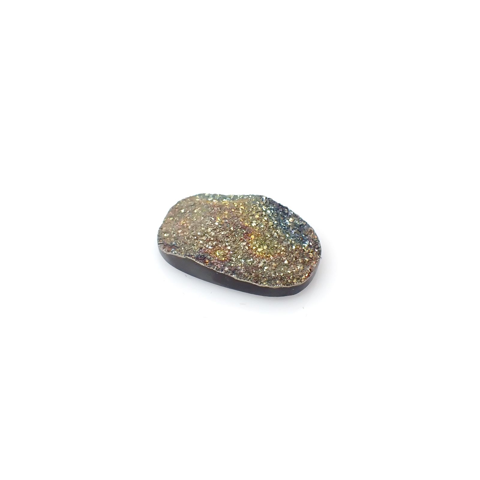 ◇フリーフォーム◇レインボーパイライト 原石 ロシア産 21.99ct[240527473]24.3x15.5mm前後