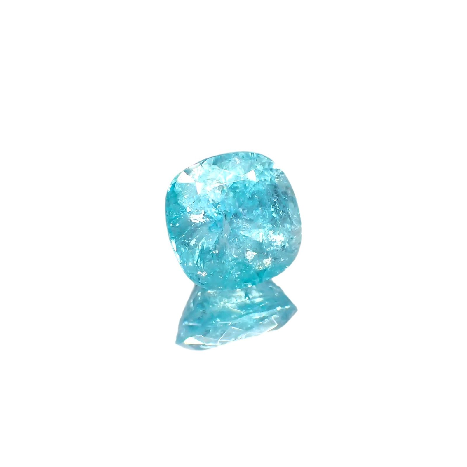 パライバトルマリン(宝石名トルマリン/別名パライバ・トルマリン) モザンビーク産 GIA鑑付 3.64ct / 9.1×9.0mm前後 [19110912]