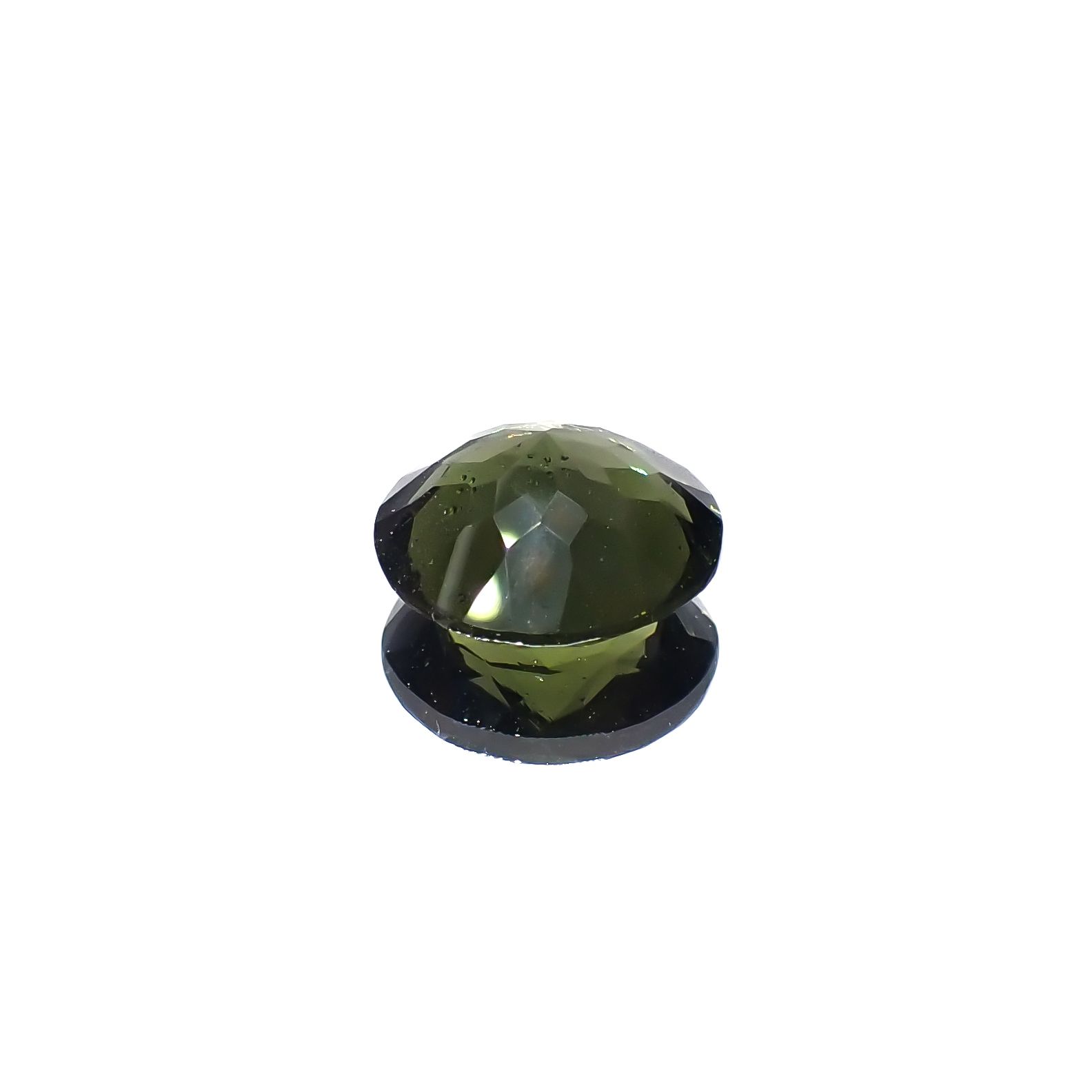 モルダバイト(宝石名モルダバイト)発見地：旧チェコスロバキア 3.36ct 識別済[231224824]11x10.9mm前後
