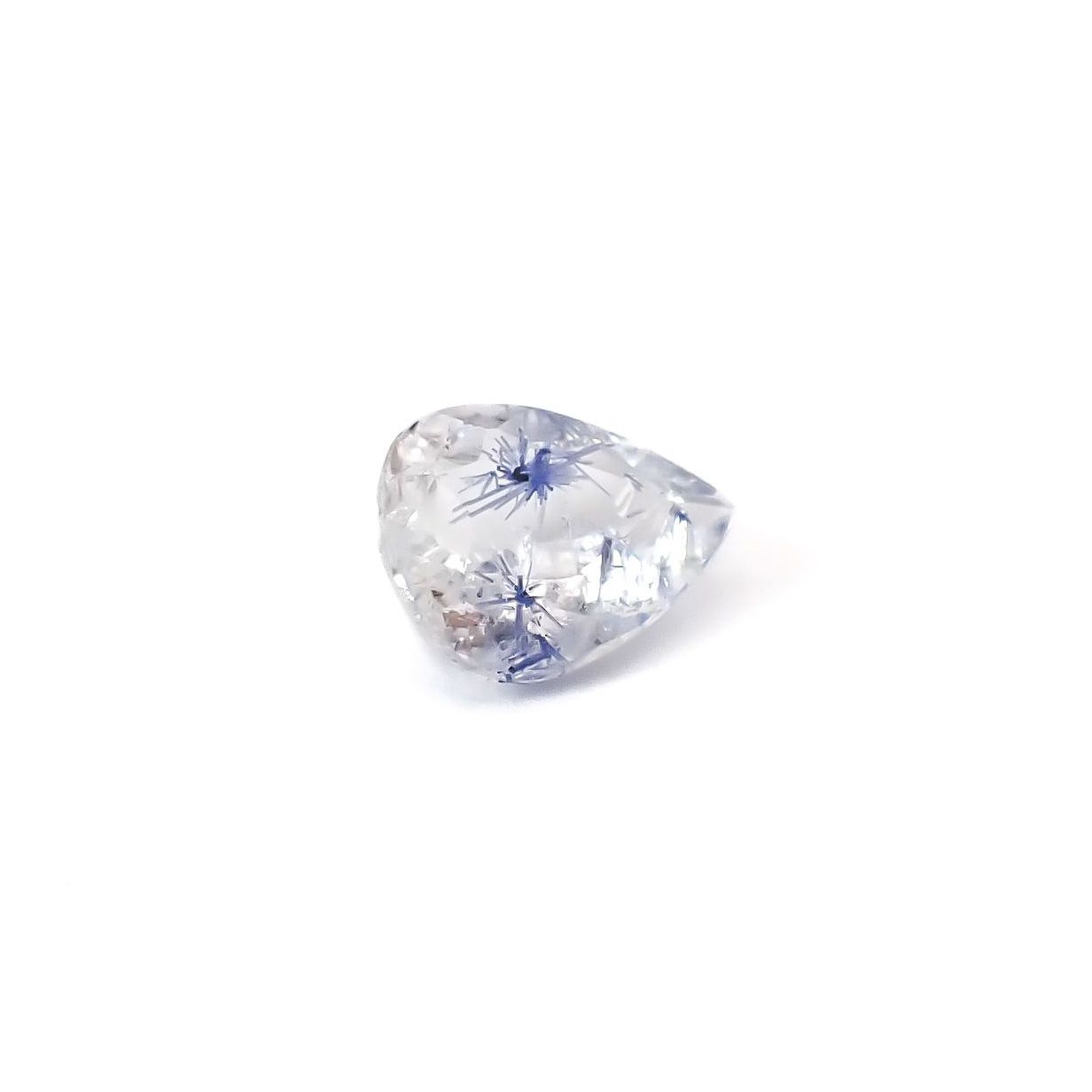 デュモルチェライトインクォーツ ブラジル産 0.76ct / 7.4x5.8mm前後 [260331856]