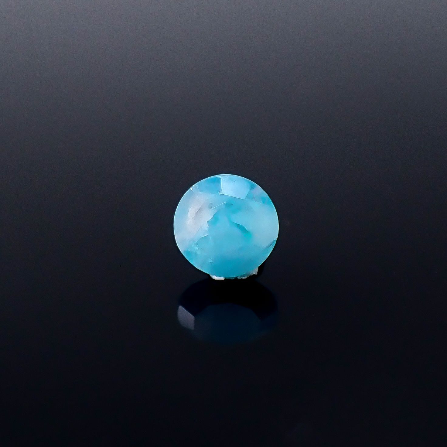 ◇リバーシブル◇パライバトルマリンインクォーツ ブラジル産 0.39ct / 5x5mm前後 [251231448]