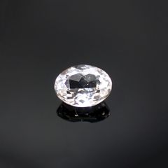カラーレススポジュミン(宝石名ホワイト・スポジュミン) ブラジル産 1.64ct 識別済[250812620]8×6.1mm前後