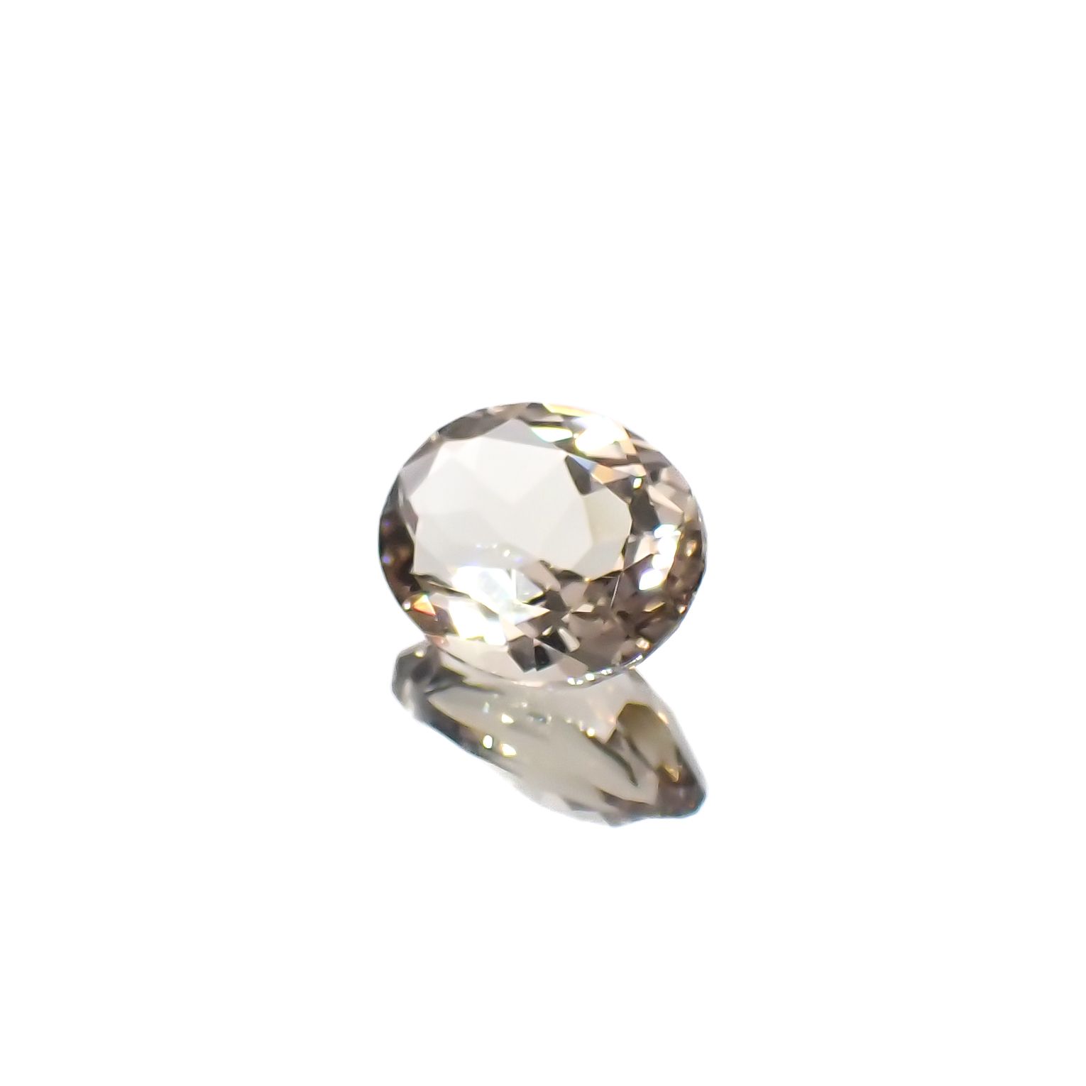 含バリウム・サニディン(宝石名サニディン)ドイツ産 1.82ct 識別済[231224976]9.6x7.3mm前後