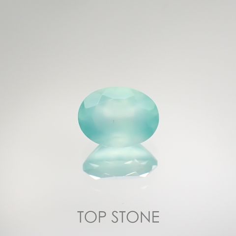 アクアプレーズ(宝石名ブルー グリーン・カルセドニー) 南アフリカ産 1.29ct 識別済[210812349]8.1×6.2mm前後