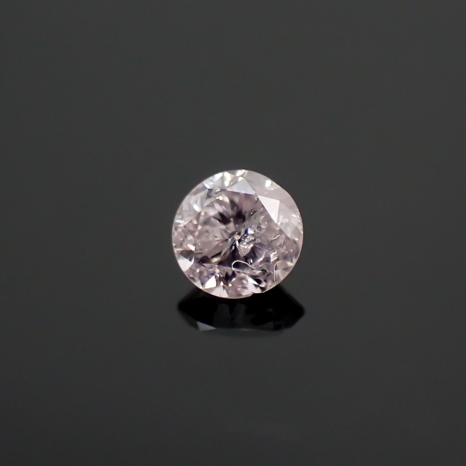 ピンクダイヤモンド(宝石名ダイヤモンド) I-2 / VERY LIGHT PURPLISH PINK 0.111ct ソ付(CGL)[210711794]2.9×2.9mm前後