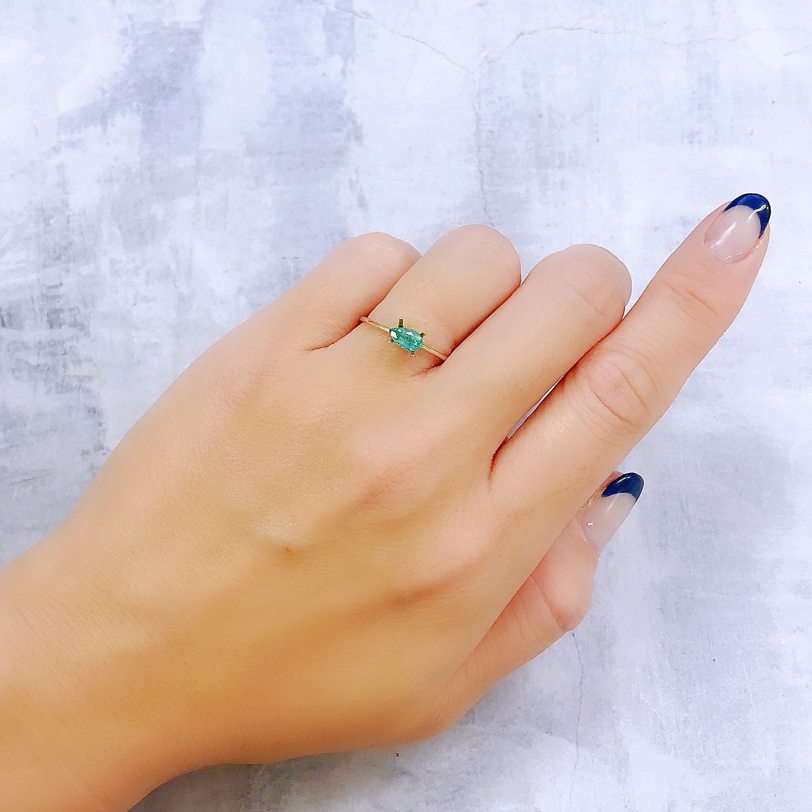 パライバトルマリン(宝石名トルマリン/別名パライバ・トルマリン)ブラジル・パライバ州バターリャ鉱山産 0.498ct ソ付(宝貴協)[221018793]6.2x3.7mm前後