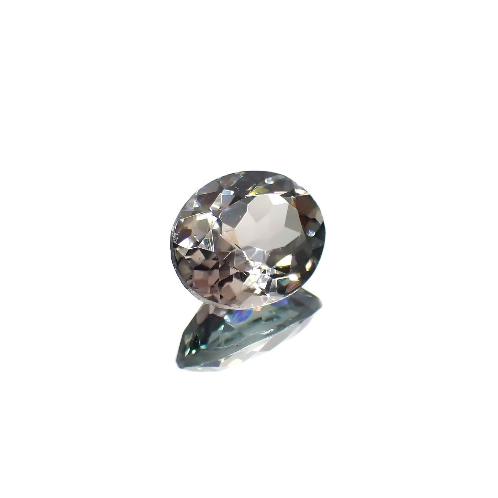 バイカラートルマリン(宝石名バイカラー・トルマリン)コンゴ民主共和国産 1.613ct ソ付(彩珠)[220717026]8.7x6.9mm前後