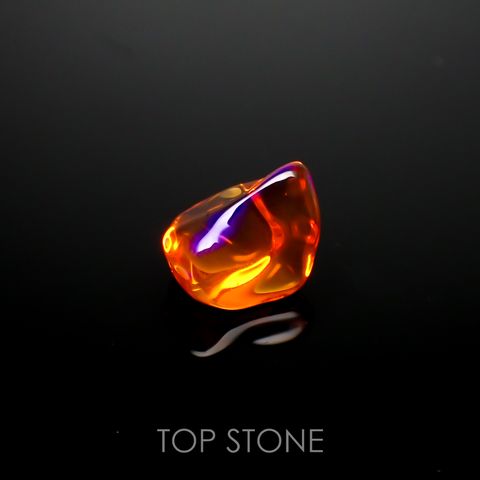 ファイヤーオパール 原石 メキシコ産 1.77ct[220616368]9.9x7.6mm前後
