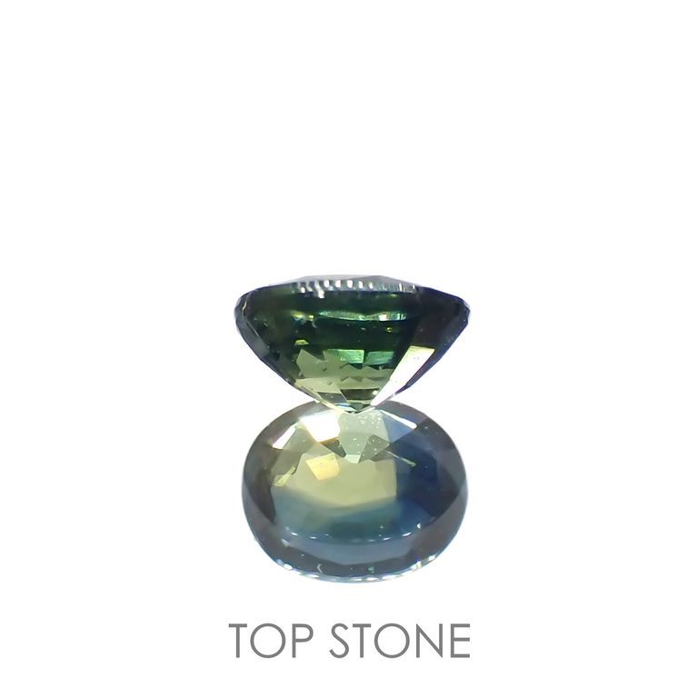 バイカラーサファイア マダガスカル/オーストラリア産 0.48ct[221018231]4.8x3.9mm前後