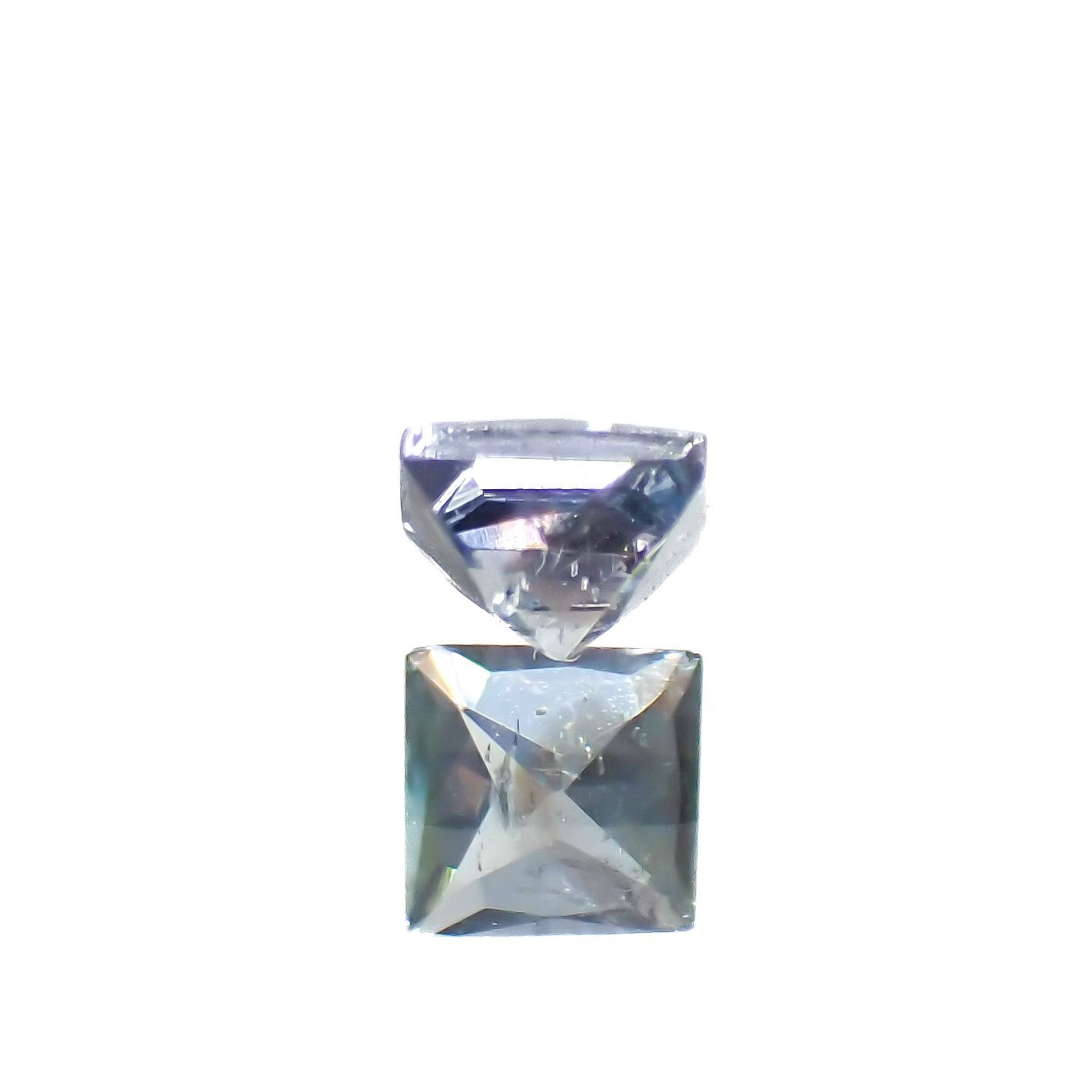 ◇プリンセスカット◇ブルーグリーンコーネルピン(宝石名コーネルピン)タンザニア産 0.068ct 識別済[221219240]2x1.9mm前後
