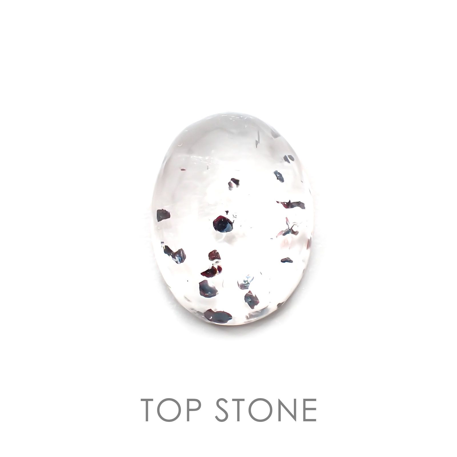 ヘマタイトインクォーツ 中国産 ルース 6.96ct[20117987]13.6×10.3mm前後