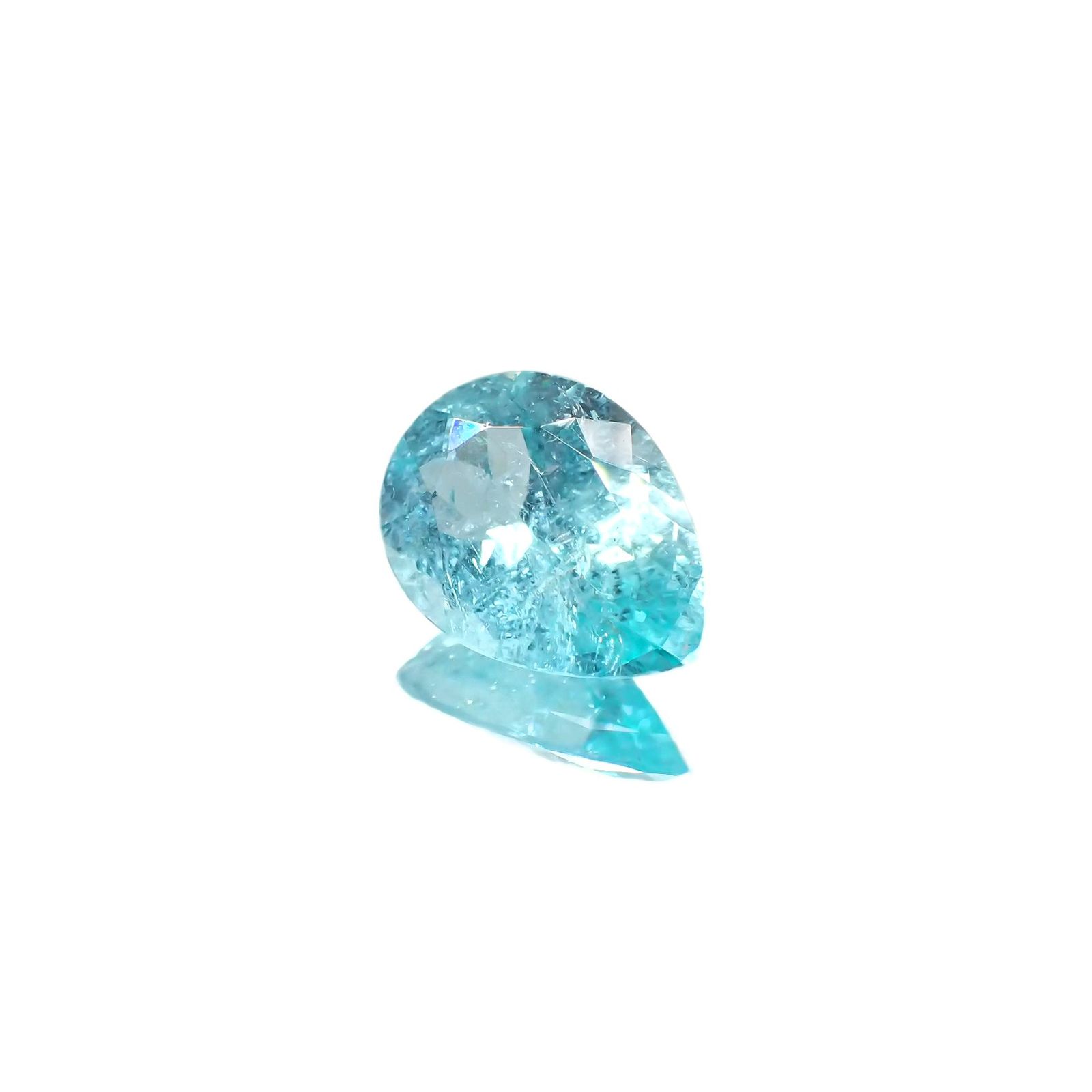 パライバトルマリン(宝石名トルマリン/別名パライバ・トルマリン) モザンビーク産 GIA鑑付 3.25ct / 12.4×9.1mm前後 [19110916]