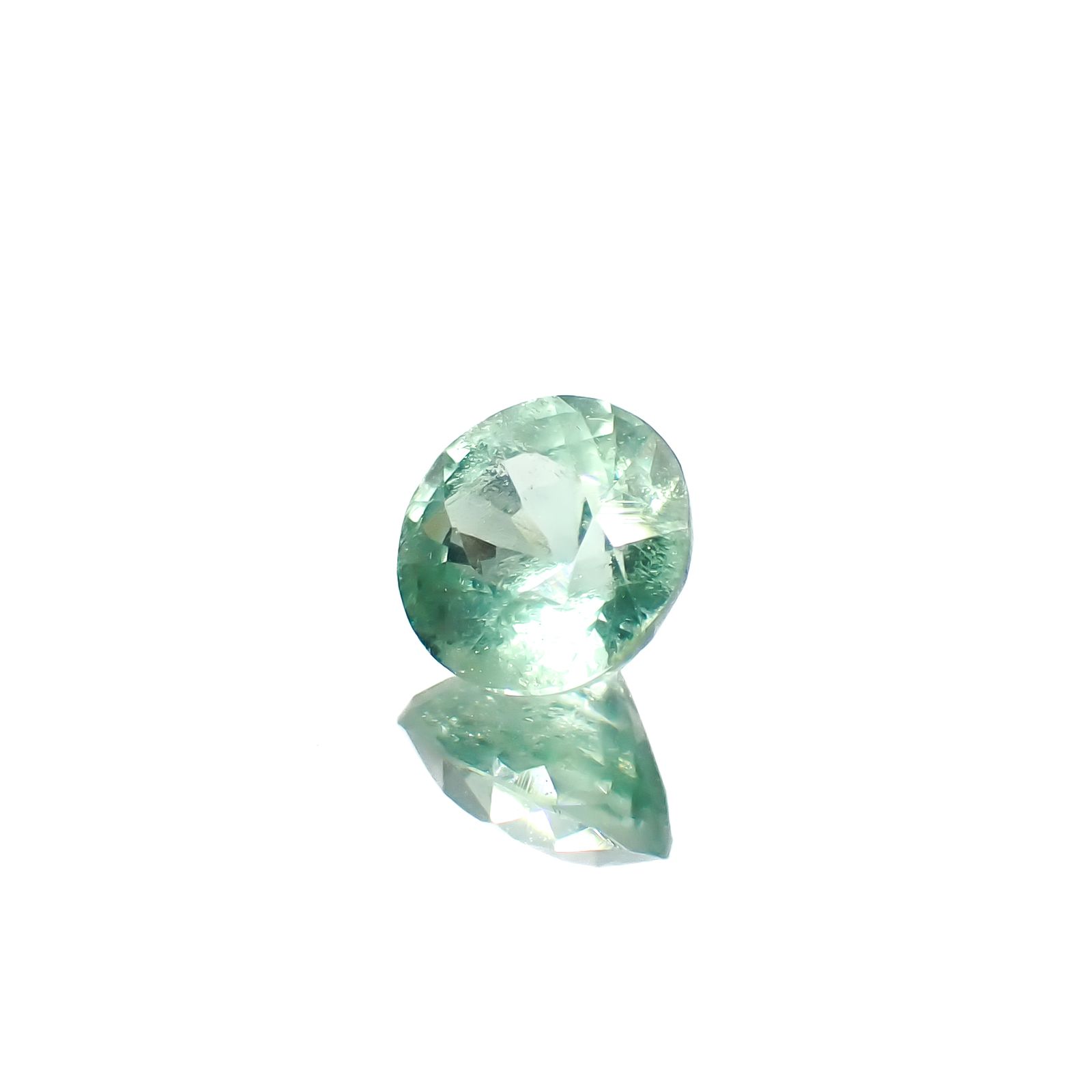 グリーンカイヤナイト タンザニア産 0.86ct[240928814]5.7x5.6mm前後