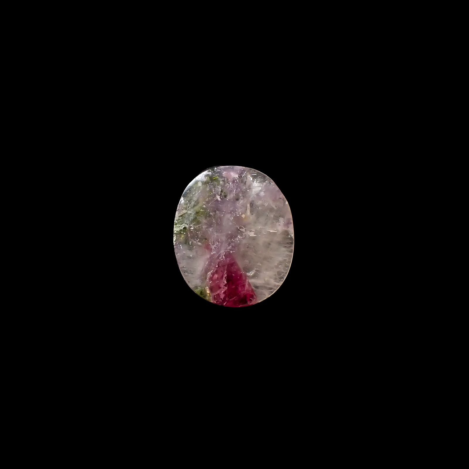 ウォーターメロントルマリンインクォーツ ブラジル産 9.79ct[240427188]19.1x16.2mm前後