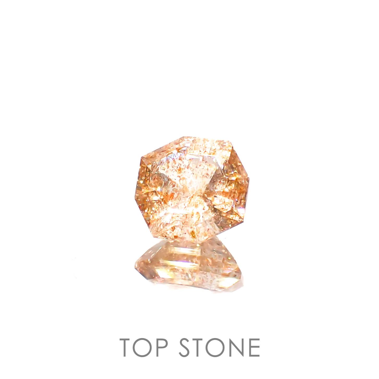◇カスタムカット◇イリュージョンサンストーン タンザニア産 0.79ct[230320955]6.3x6.1mm前後