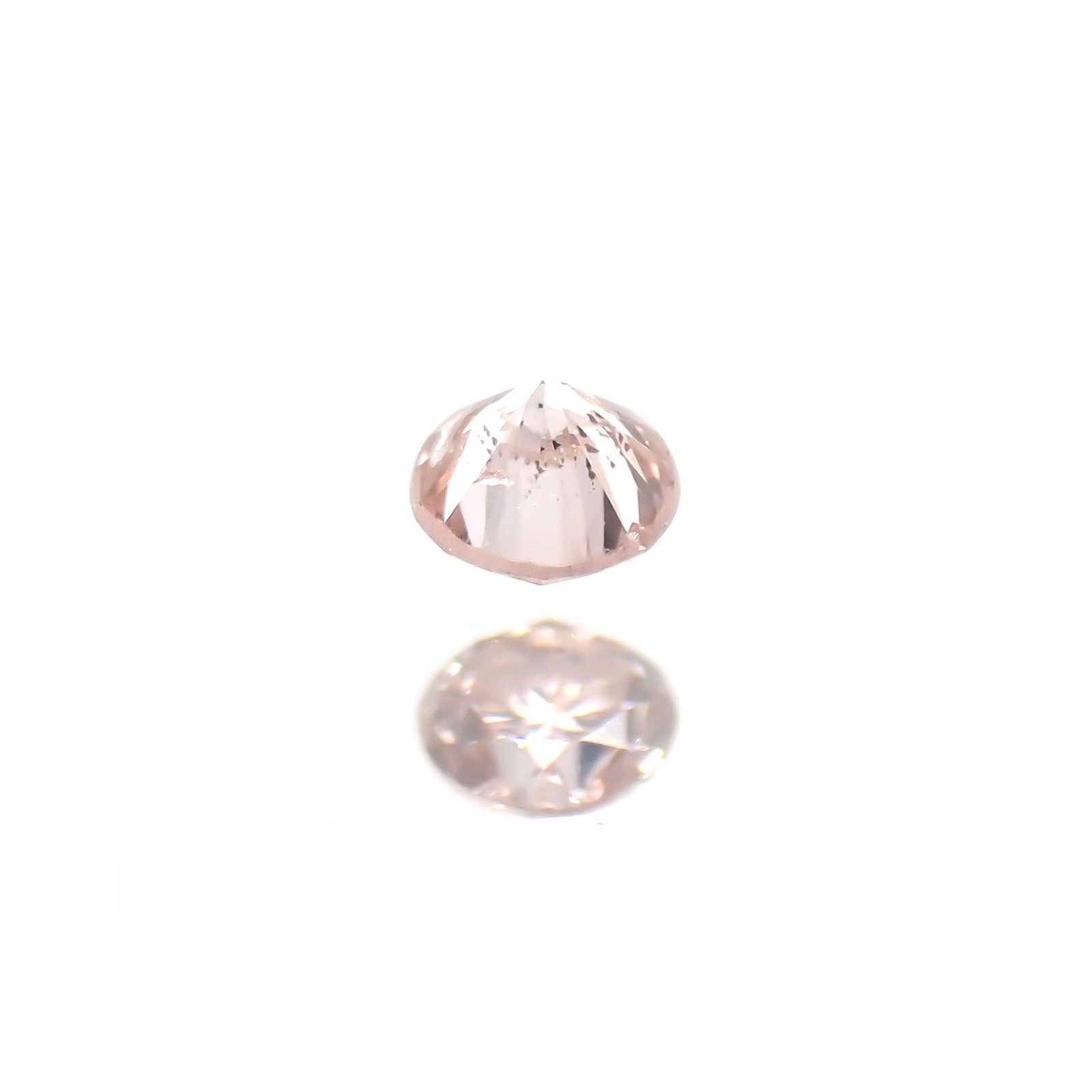 ピンクダイヤモンド(宝石名ダイヤモンド) I-1 / FANCY LIGHT ORANGY PINK 0.044ct ソ付(CGL)[210812231]2.1×2.1mm前後