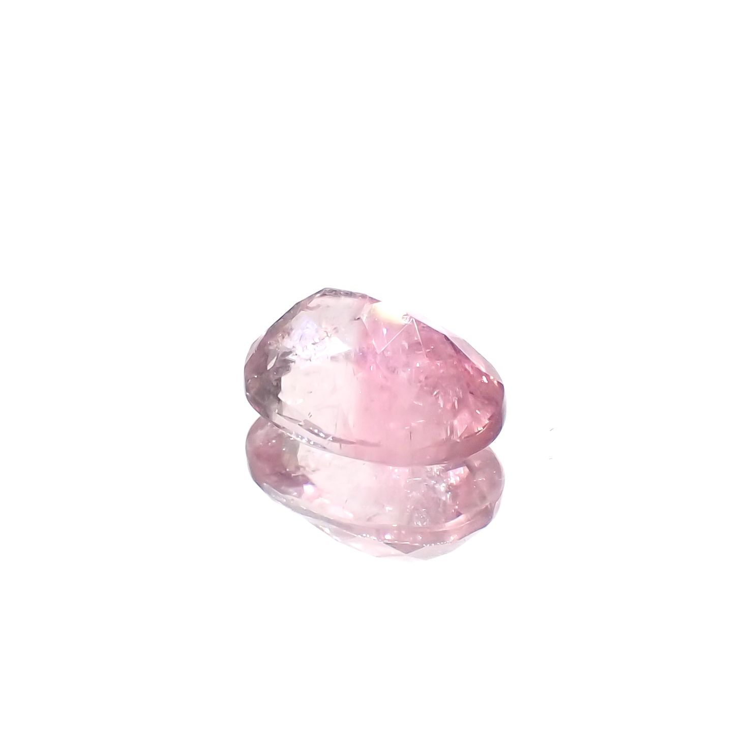 ピンククリスタルトルマリン(宝石名ピンク・トルマリン)コンゴ民主共和国産 1.27ct 識別済[230823236]8.1x6.1mm前後
