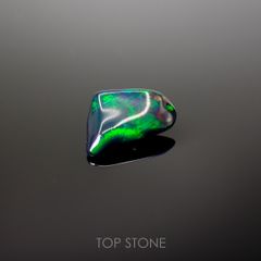 ◇バロック型◇ブラックオパール(宝石名オパール/加熱処理) エチオピア産 1.35ct 識別済[211013504]11.9×7.7mm前後