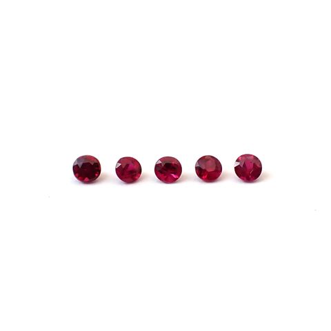 ルビー 5個セット タイ/モザンビーク産 0.20ct(5pcs合計) / 2x2mm前後 [260532289]