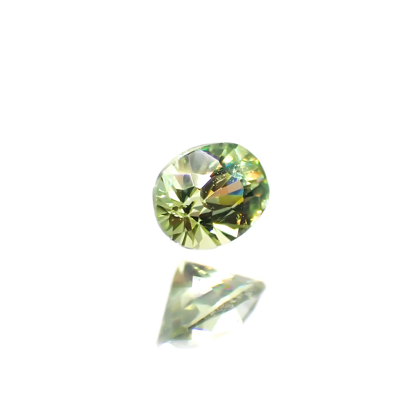 デマントイドガーネット(宝石名デマントイド・ガーネット) ナミビア産 0.13ct 識別済[210912782]3×2.3mm前後