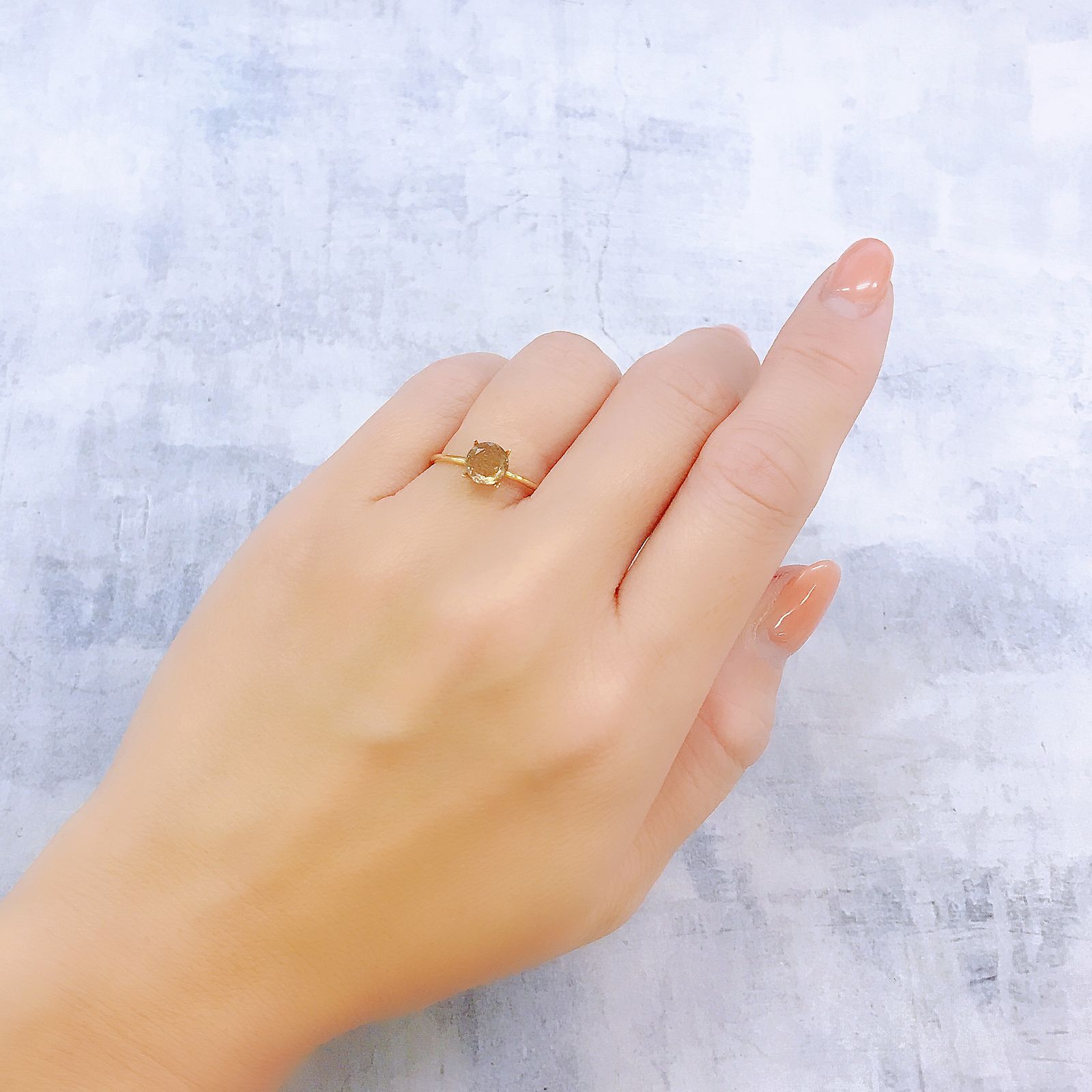 アベンチュリンアクアマリン ナイジェリア産 0.66ct[220917713]6.2x6.2mm前後