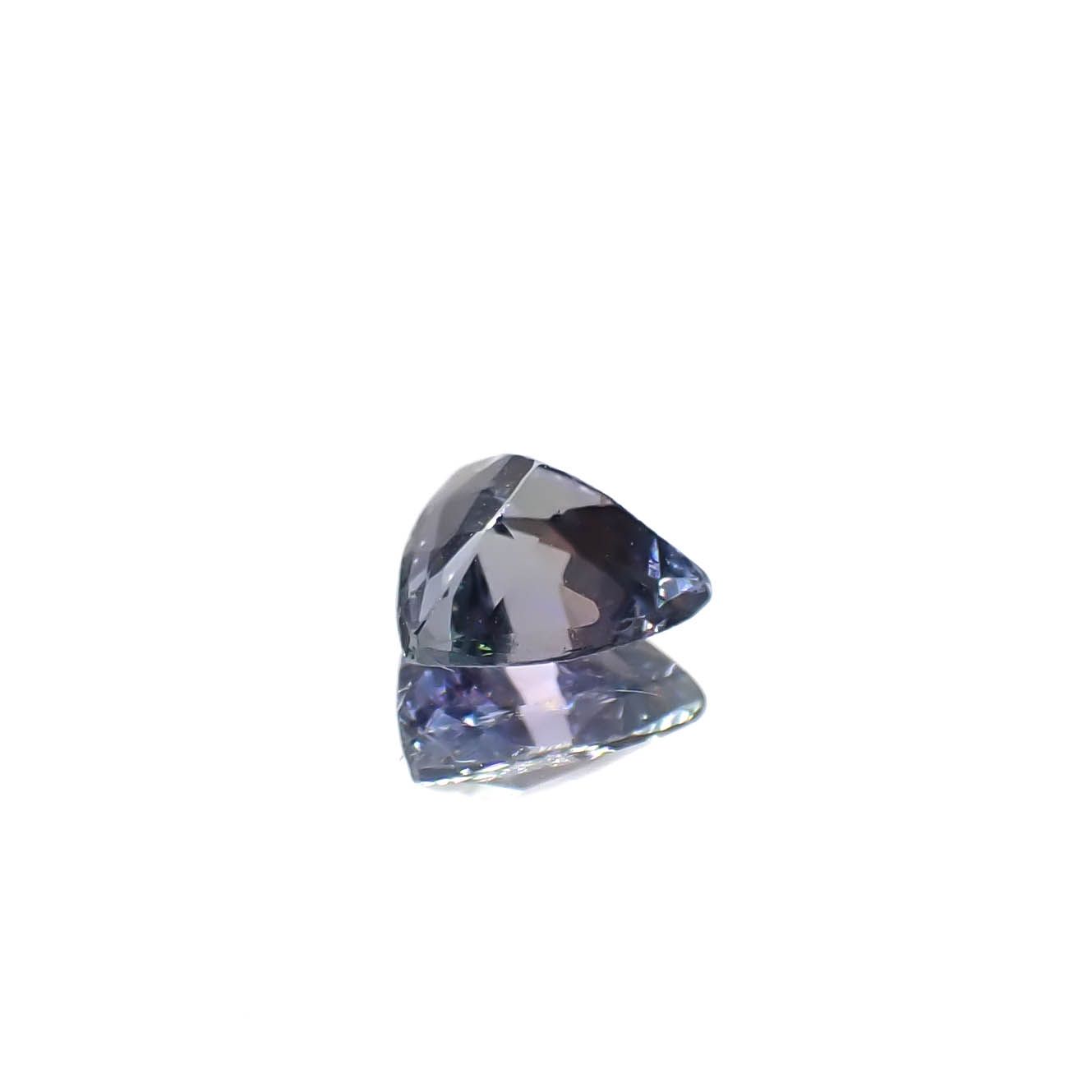 バイカラータンザナイト(宝石名ゾイサイト)タンザニア産 0.38ct 識別済[240828607]4.8x5.1mm前後