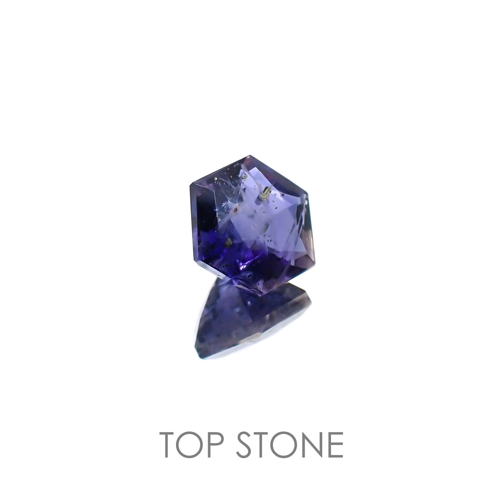 アイオライトサンストーン インド・ブラジル産 ルース 1.35ct[20118183]6.8×6.8mm前後