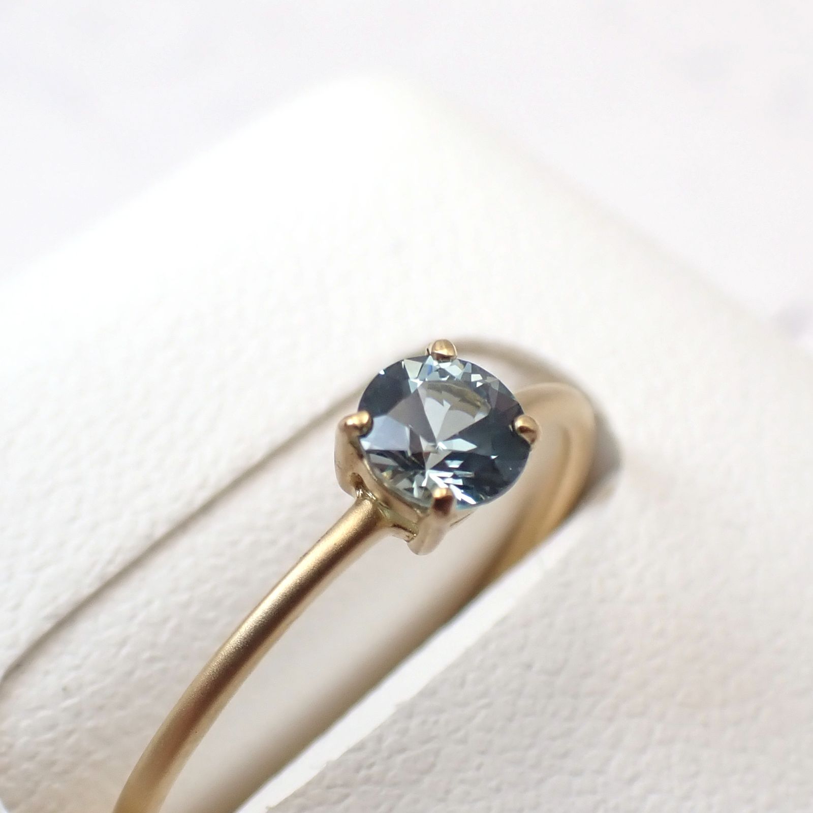 リング空枠：石留め▶サファイア（お客様製作例）