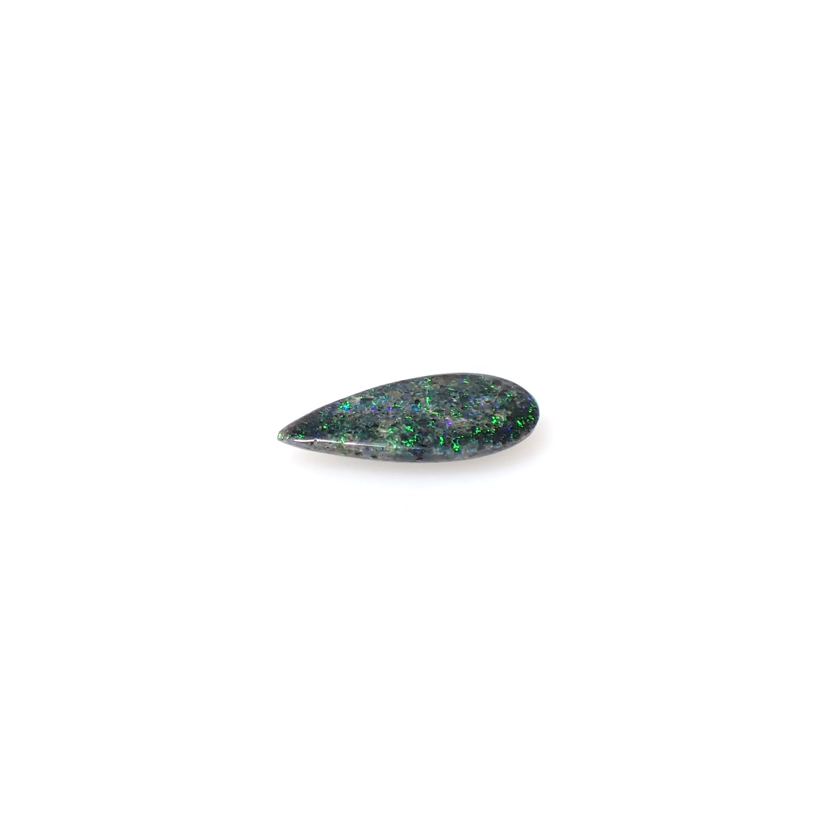 ブラックマトリックスオパール(宝石名オパール/加熱処理)オーストラリア産 0.78ct 識別済[250330128]11.9x5.9mm前後