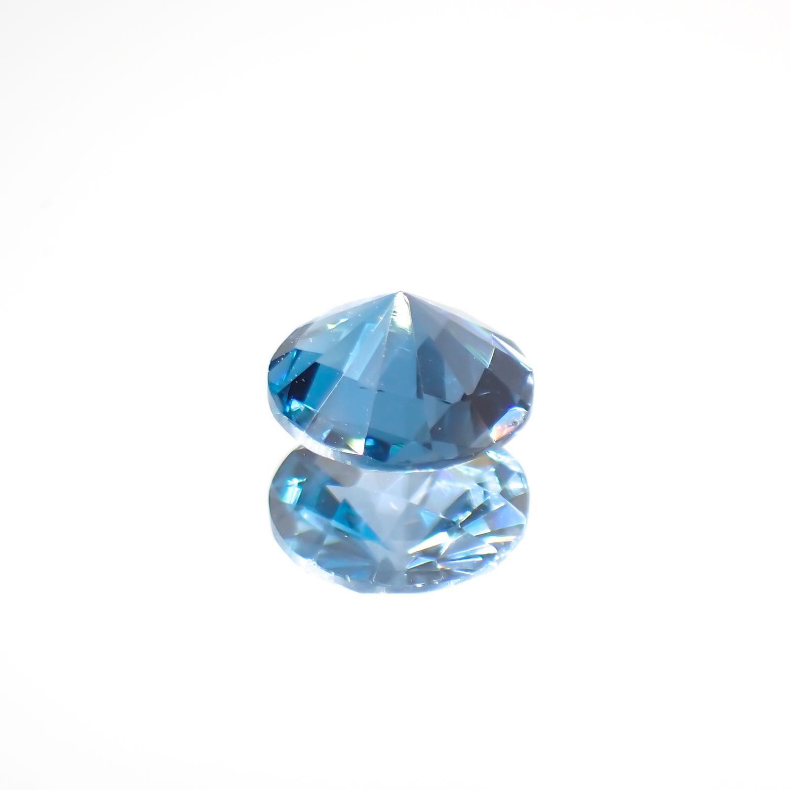 ◇チェッカーカット◇ロンドンブルートパーズ(宝石名ブルー・トパーズ) ブラジル産 1.02ct 識別済[210913040]6.5×6.5mm前後