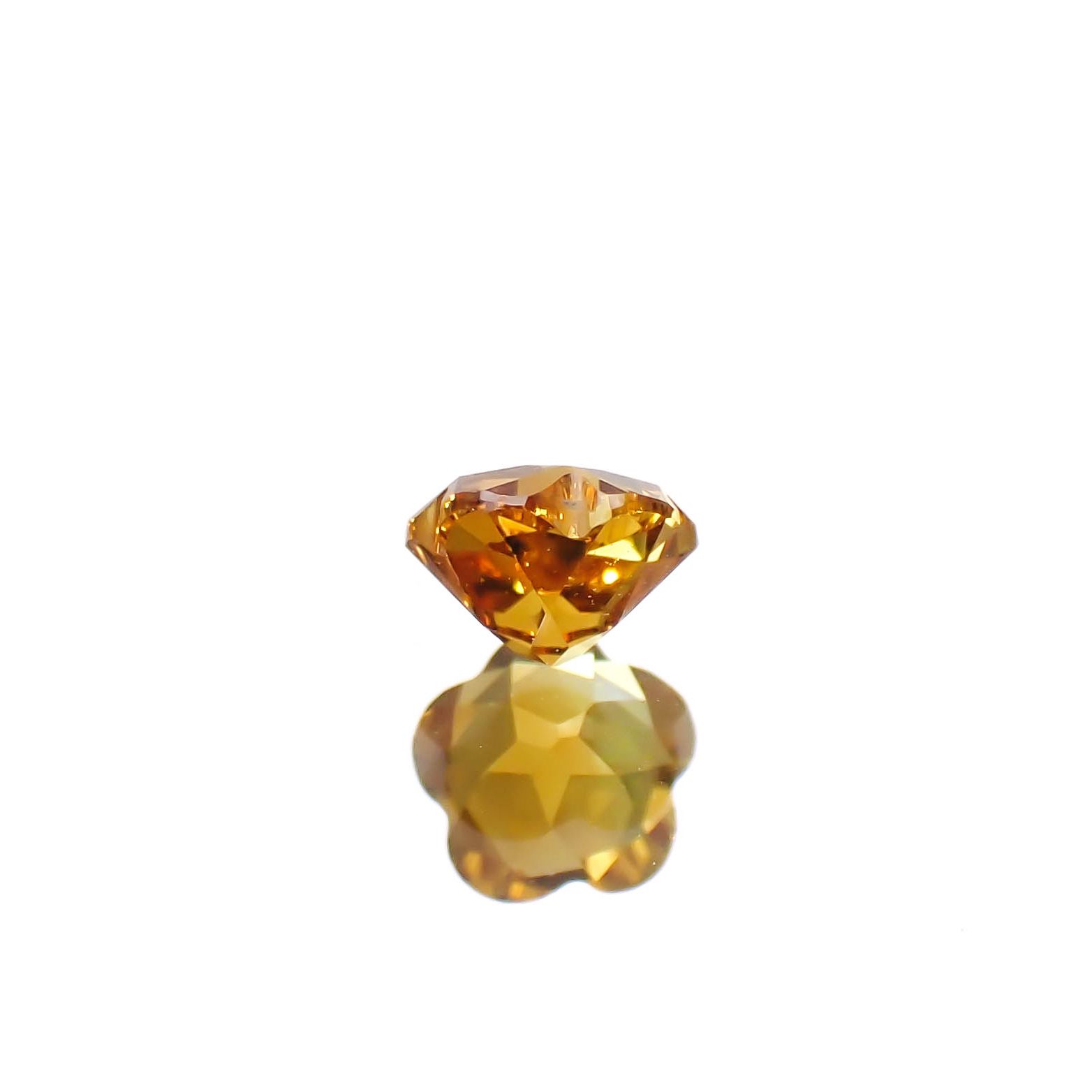 ◇カスタム・フラワーカット◇ファンシーカラーサファイア スリランカ/マダガスカル産 0.26ct [250329993]3.7x3.7mm前後