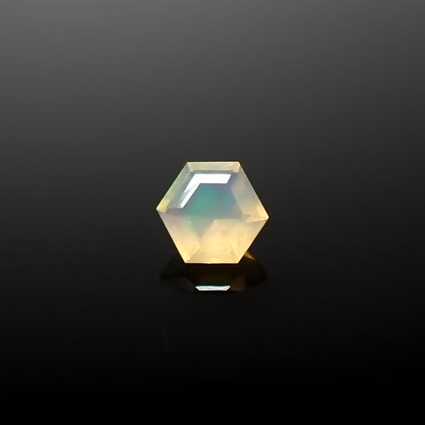 ◇ヘキサゴンカット◇エチオピアオパール エチオピア産 0.087ct[240226208]3.3x3.2mm前後