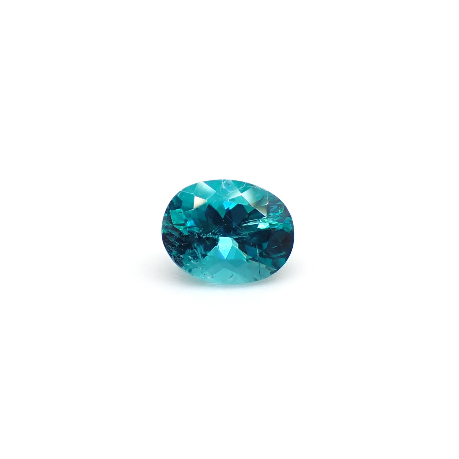パライバトルマリン(宝石名トルマリン/別名パライバ・トルマリン)ブラジル産 GIA鑑付 0.48ct / 5.46x4.33mm前後 [260732609]