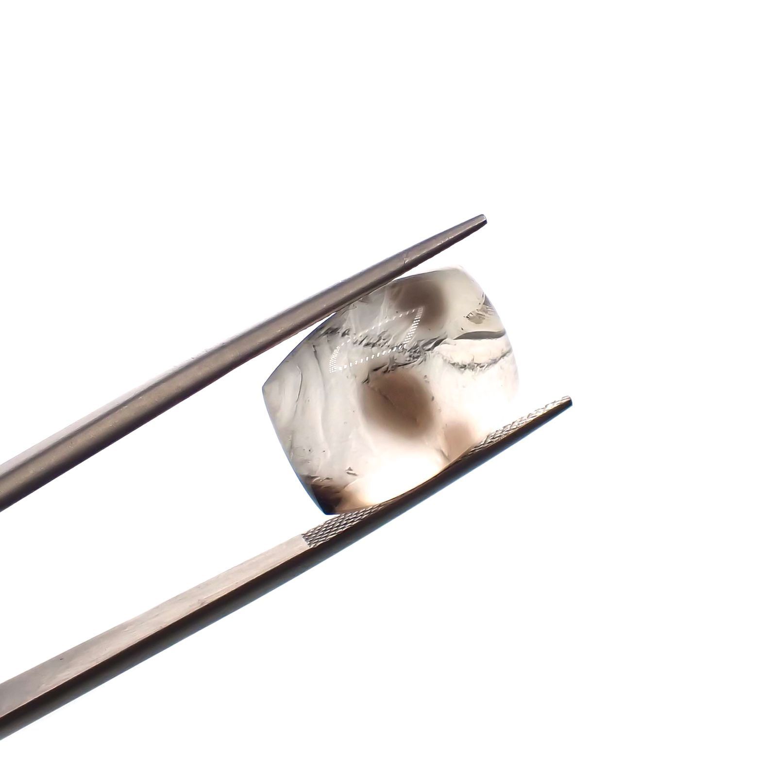ダルメシアンクォーツ(宝石名ラジエーション・ダメージ・クォーツ) ブラジル産 識別済 12.26ct / 16.3x12mm前後 [210812886]