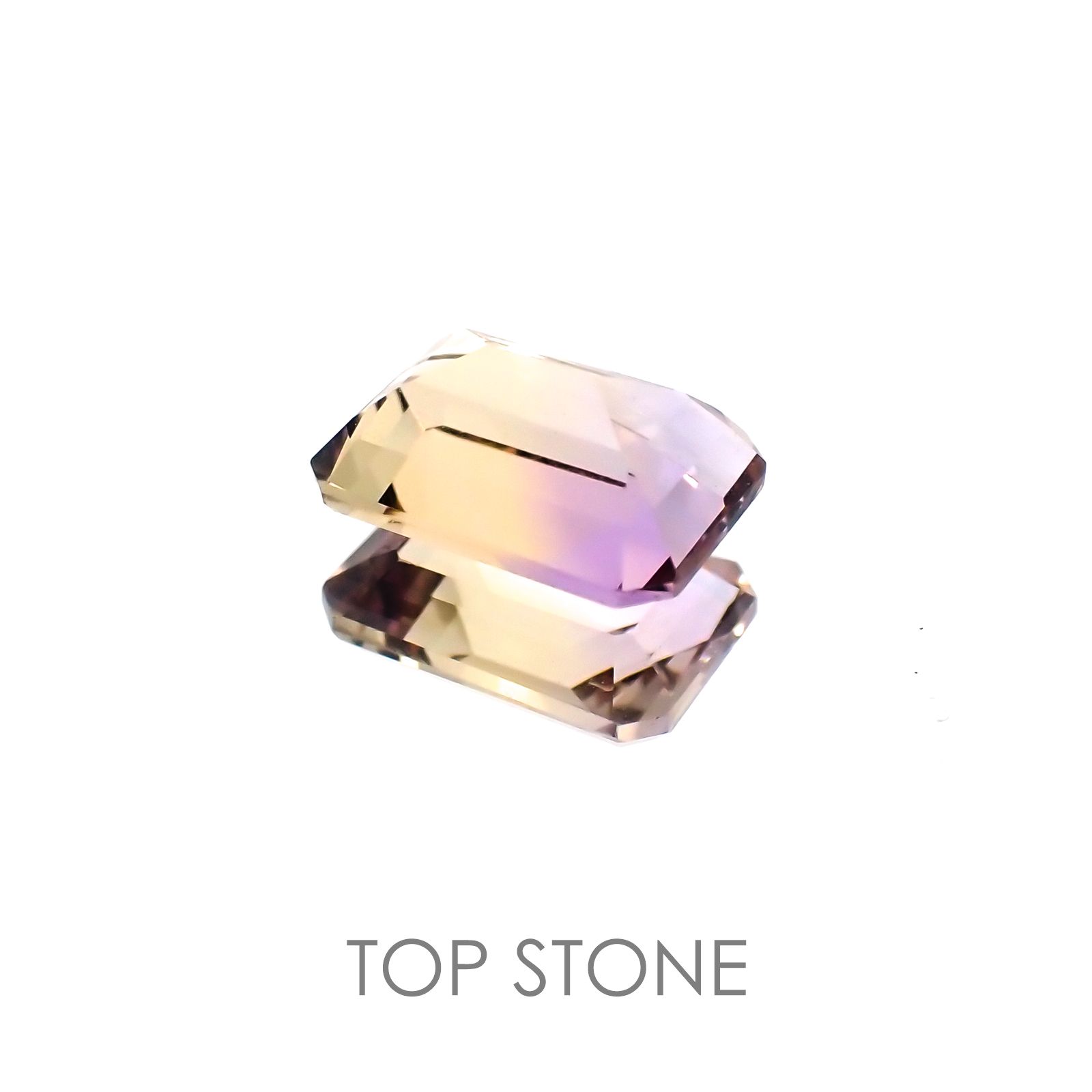 アメトリン(宝石名バイカラー・クォーツ/別名アメトリン) ボリビア産 1.31ct 識別済[20118367]8.1×5.7mm前後