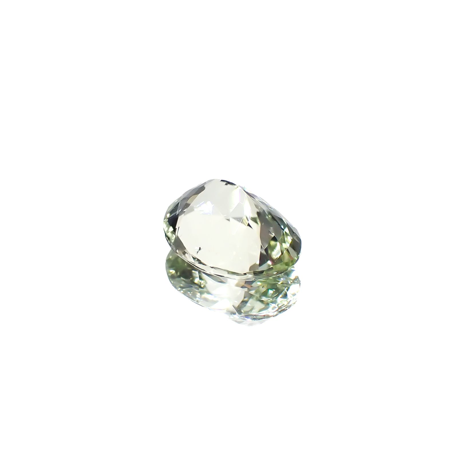 グリーントルマリン(宝石名トルマリン)ナイジェリア産 1.61ct 識別済[240628120]9.1x6.8mm前後