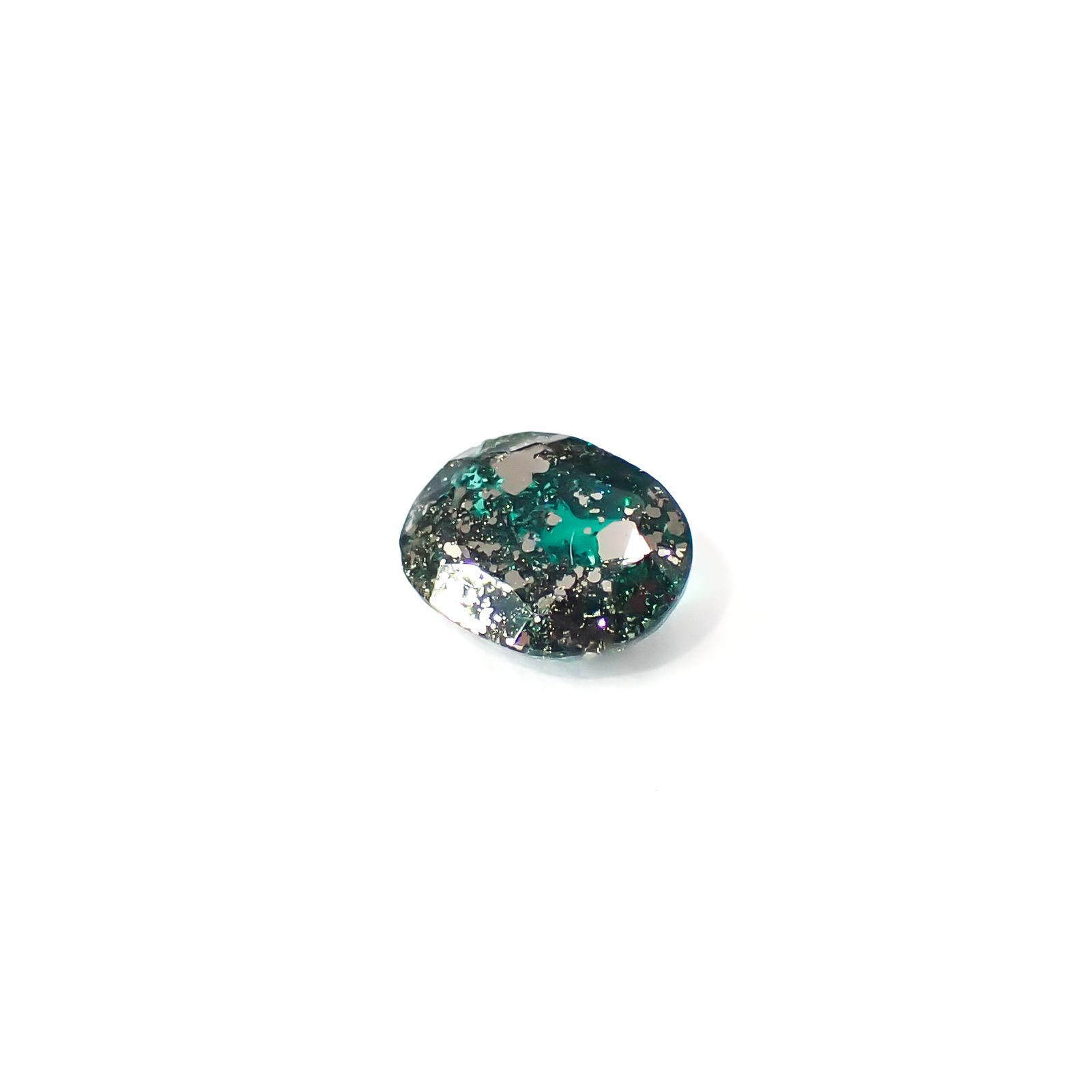 パイライトインエメラルド コロンビア産 0.38ct / 5.4x4.2mm前後 [260532124]