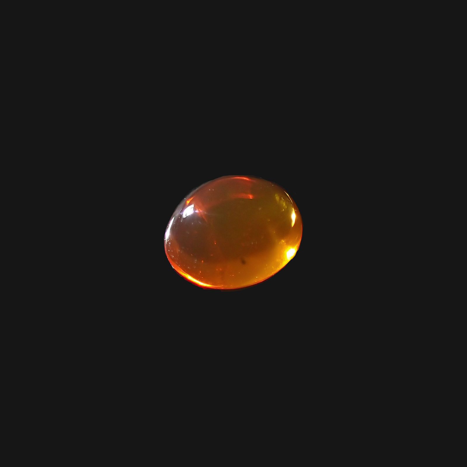 ファイヤーオパール(宝石名ファイヤー・オパール)メキシコ産 0.76ct 識別済[231023915]6.6x6mm前後
