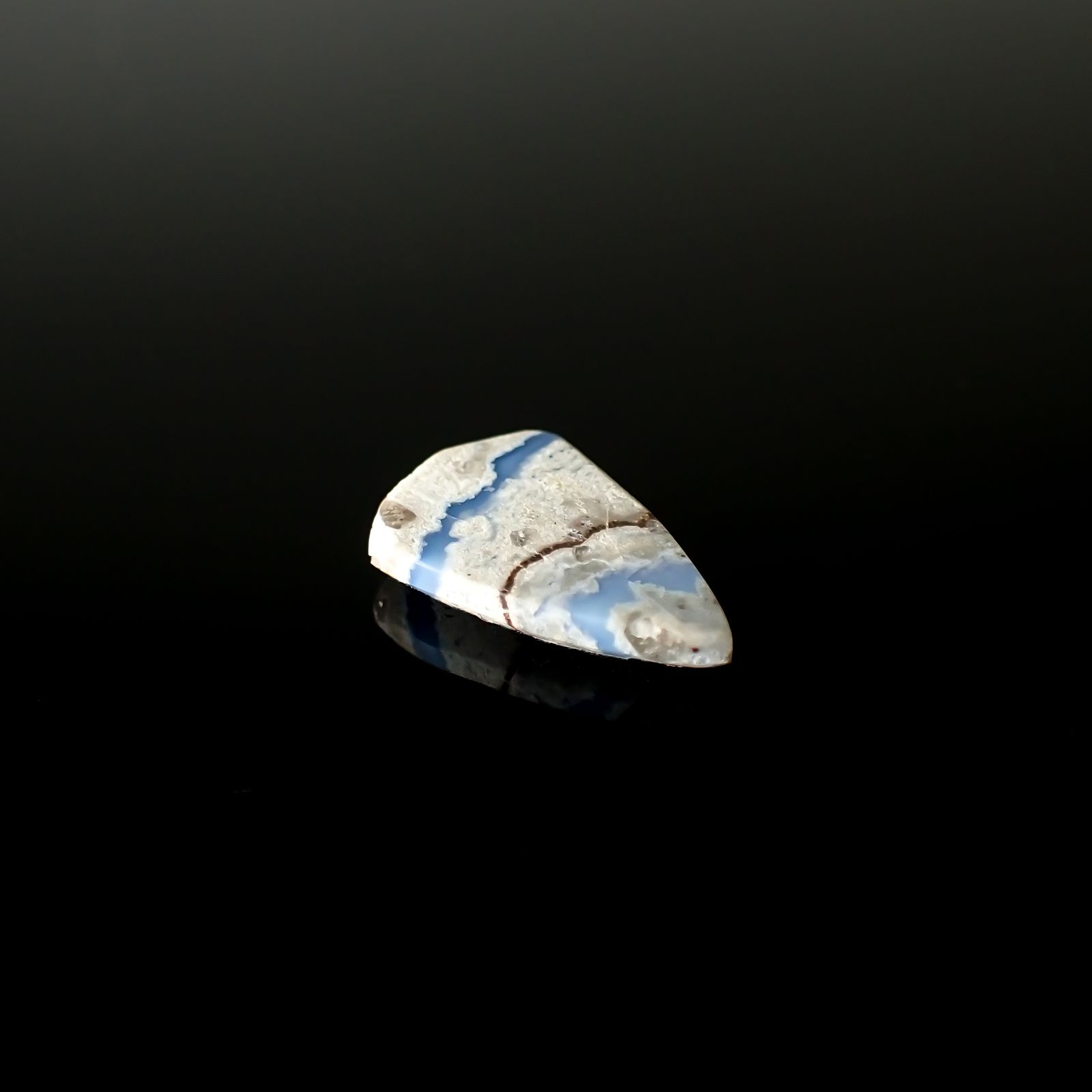 マトリックスブルーオパール アメリカ・オレゴン州産 3.06ct[240125677]16.5x10.5mm前後