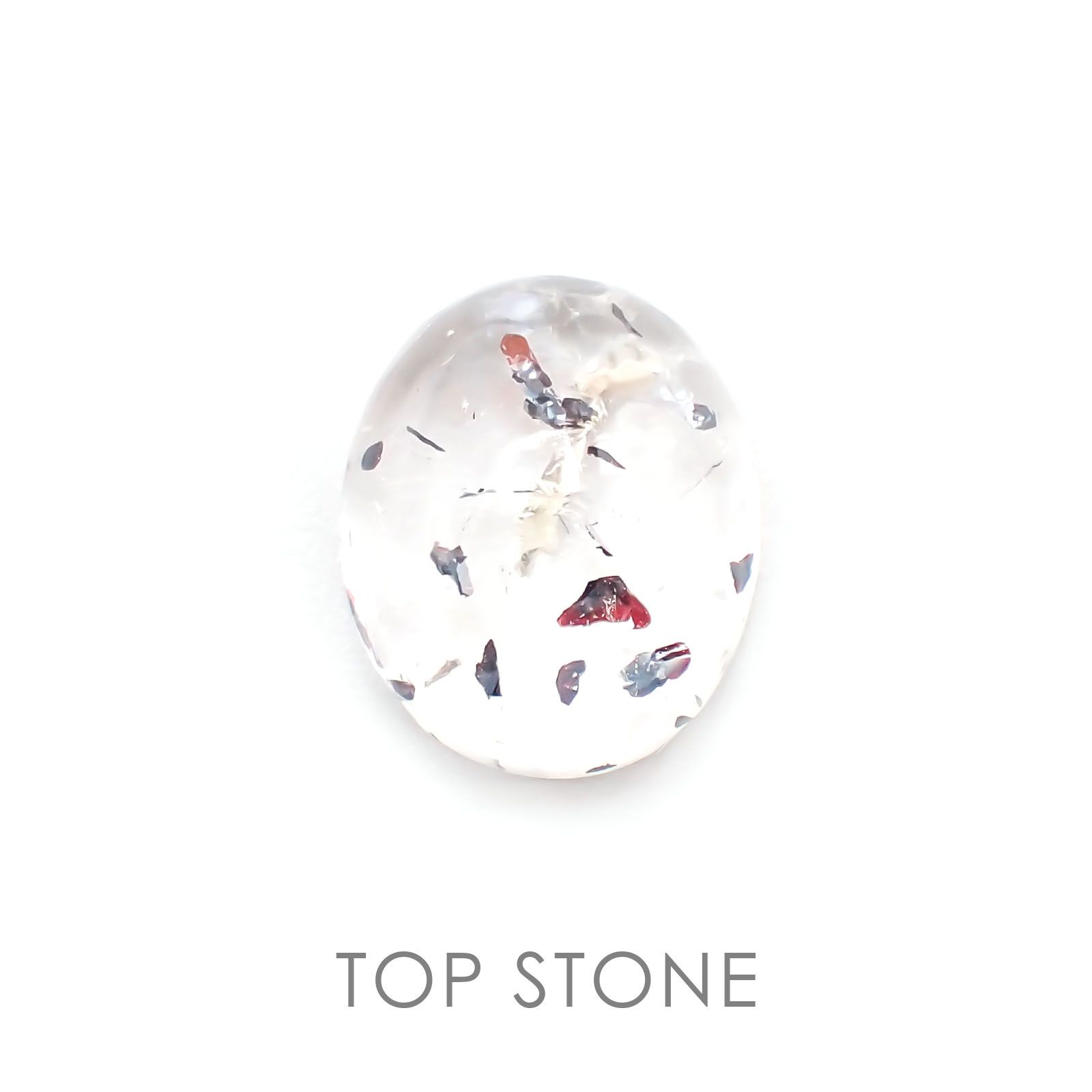 ヘマタイトインクォーツ 中国産 ルース 6.32ct[20127994]12.4×10.4mm前後