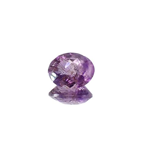 ◇チェッカーカット◇アメジストエレスチャル ブラジル産 2.27ct [250730855]9.8x7.8mm前後