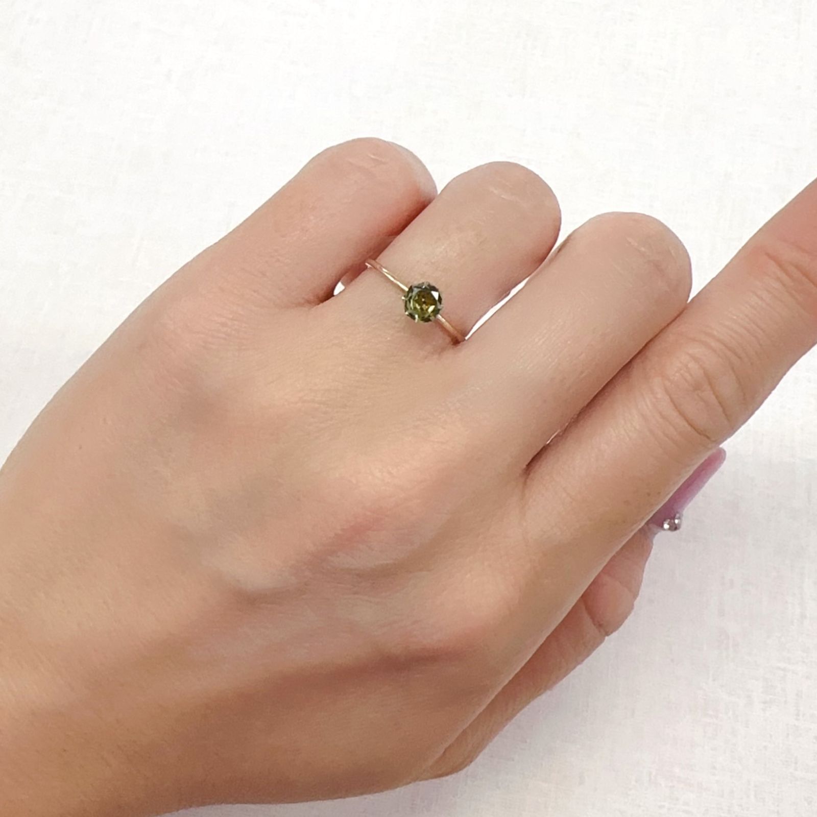 ◇オクタゴンカット◇グリーントルマリン SA(宝石名グリーン・トルマリン)ブラジル産 0.49ct 識別済[231124200]5.1x5.1mm前後
