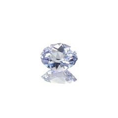 ◇カスタムカット◇アイスラベンダーゾイサイト 非加熱 タンザニア産 0.87ct / 7.3x5.7mm前後 [251031219]
