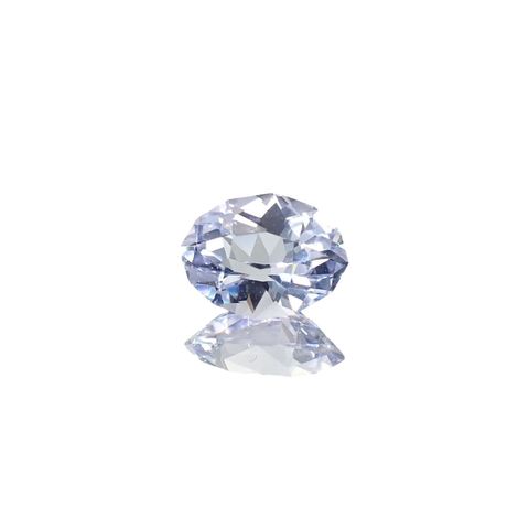◇カスタムカット◇アイスラベンダーゾイサイト 非加熱 タンザニア産 0.87ct / 7.3x5.7mm前後 [251031219]