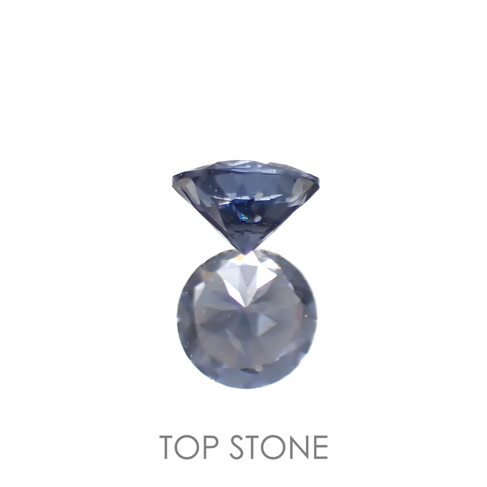 グレイッシュブルースピネル(宝石名スピネル)ビルマ/マダガスカル産 0.22ct 識別済[220817440]3.9x3.9mm前後