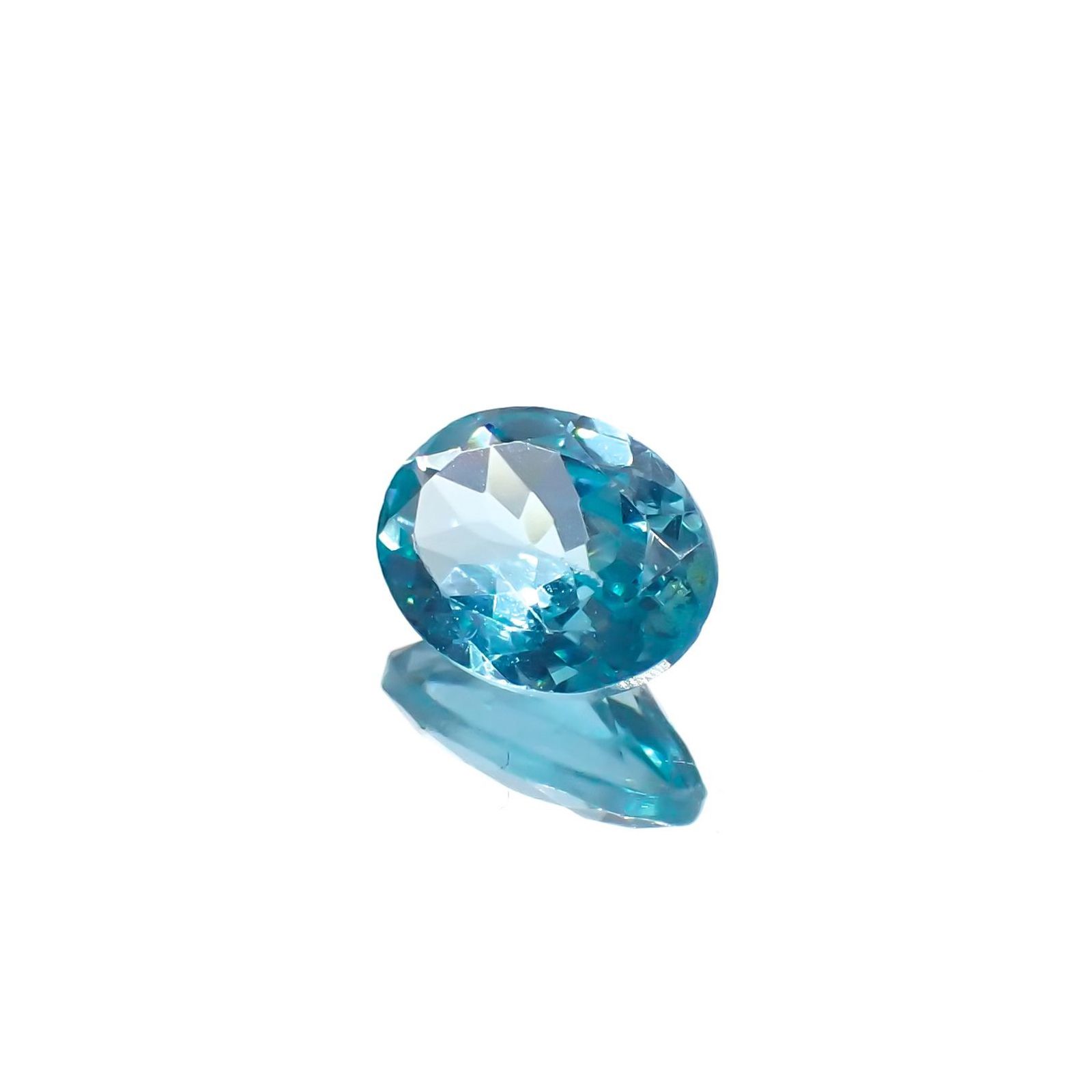 アパタイト(宝石名アパタイト)ブラジル産 識別済 1.28ct / 8x6.1mm前後 [251021342]