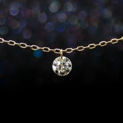 ◇La terre(ラ・テール)◇K18ダイヤモンドチャーム TTLC/SI (宝石名ダイアモンド) 0.146ct 識別済[220115346]3.1x3.1mm前後