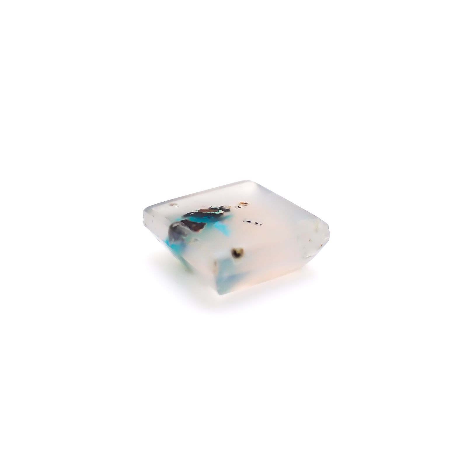 コッパークリソコラインカルセドニー インドネシア産 3.58ct / 9.2x9.2mm前後 [260932794]