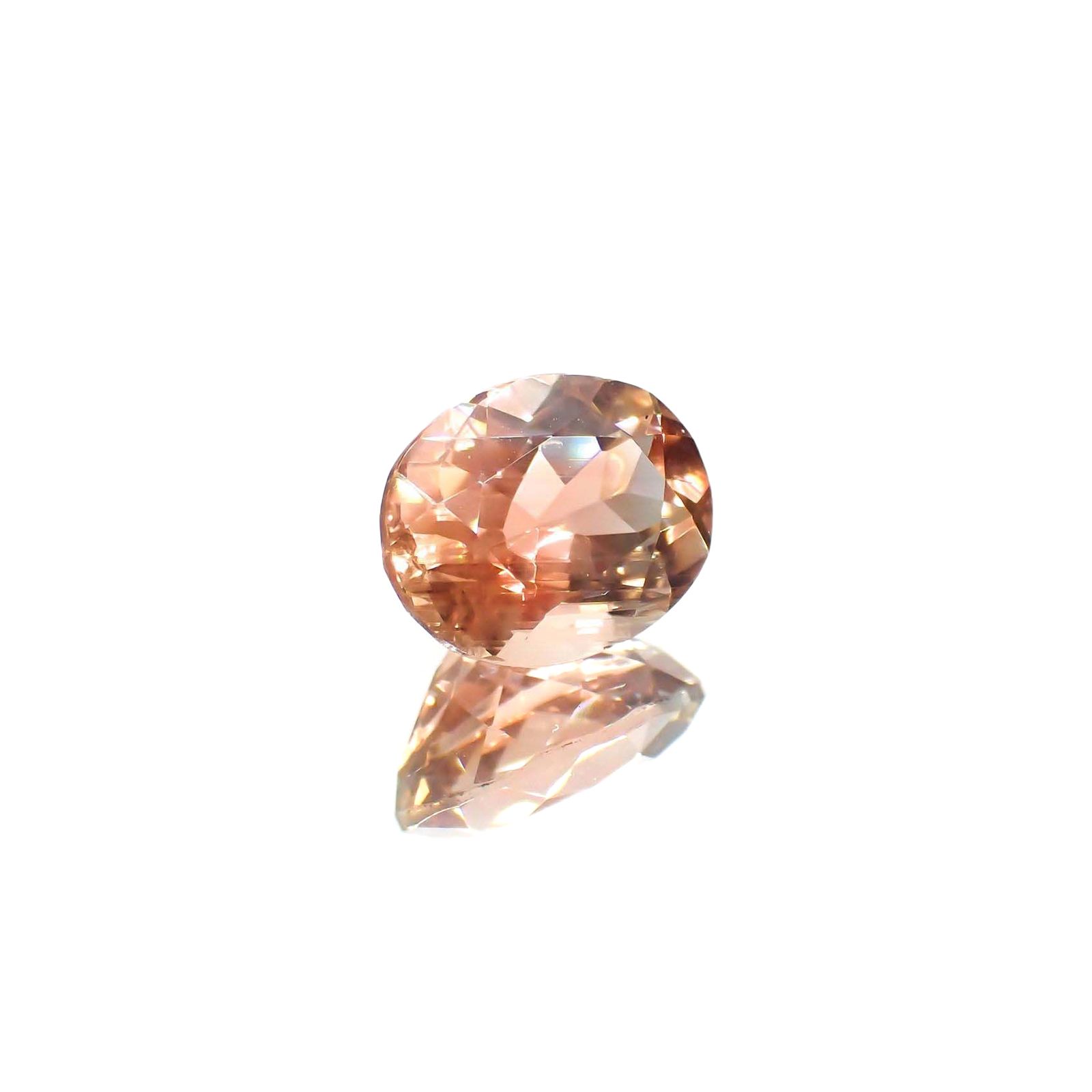 オレゴンサンストーン(宝石名ラブラドライト)アメリカ・オレゴン州産 識別済 1.88ct / 8.9x7mm前後 [230722702]